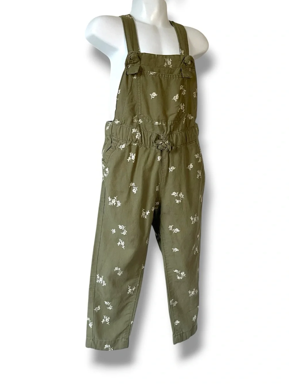 OshKosh B’gosh Floral Print Overalls Jumpsuit Cotton Blend Cottagecore Size 4
